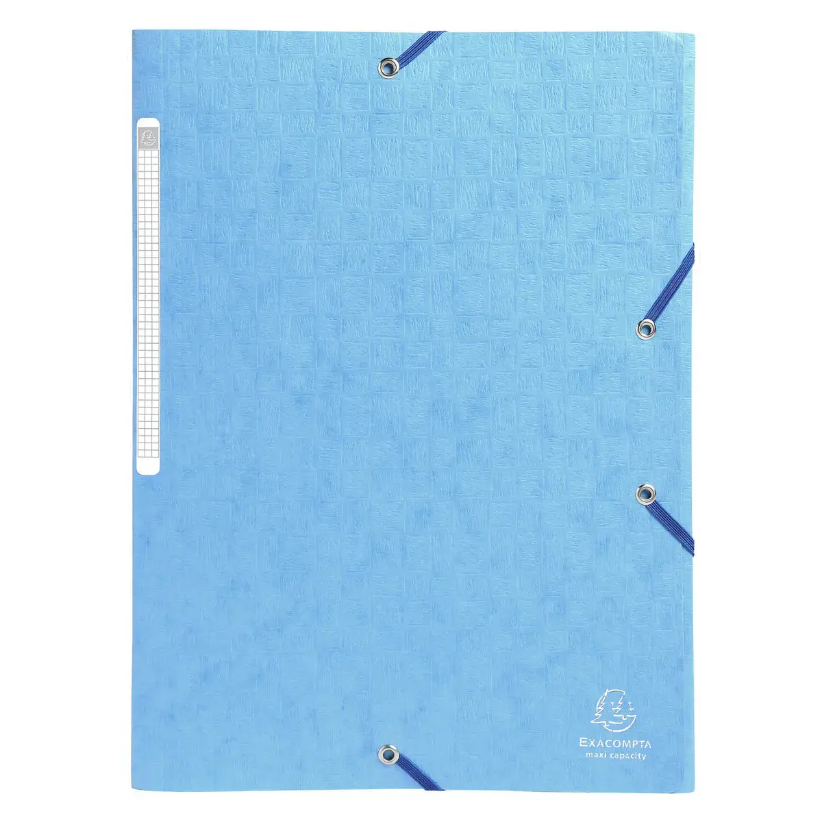 Chemises &agrave; &eacute;lastiques carte lustr&eacute;e 3 rabats monobloc - Turquoise - EXACOMPTA 