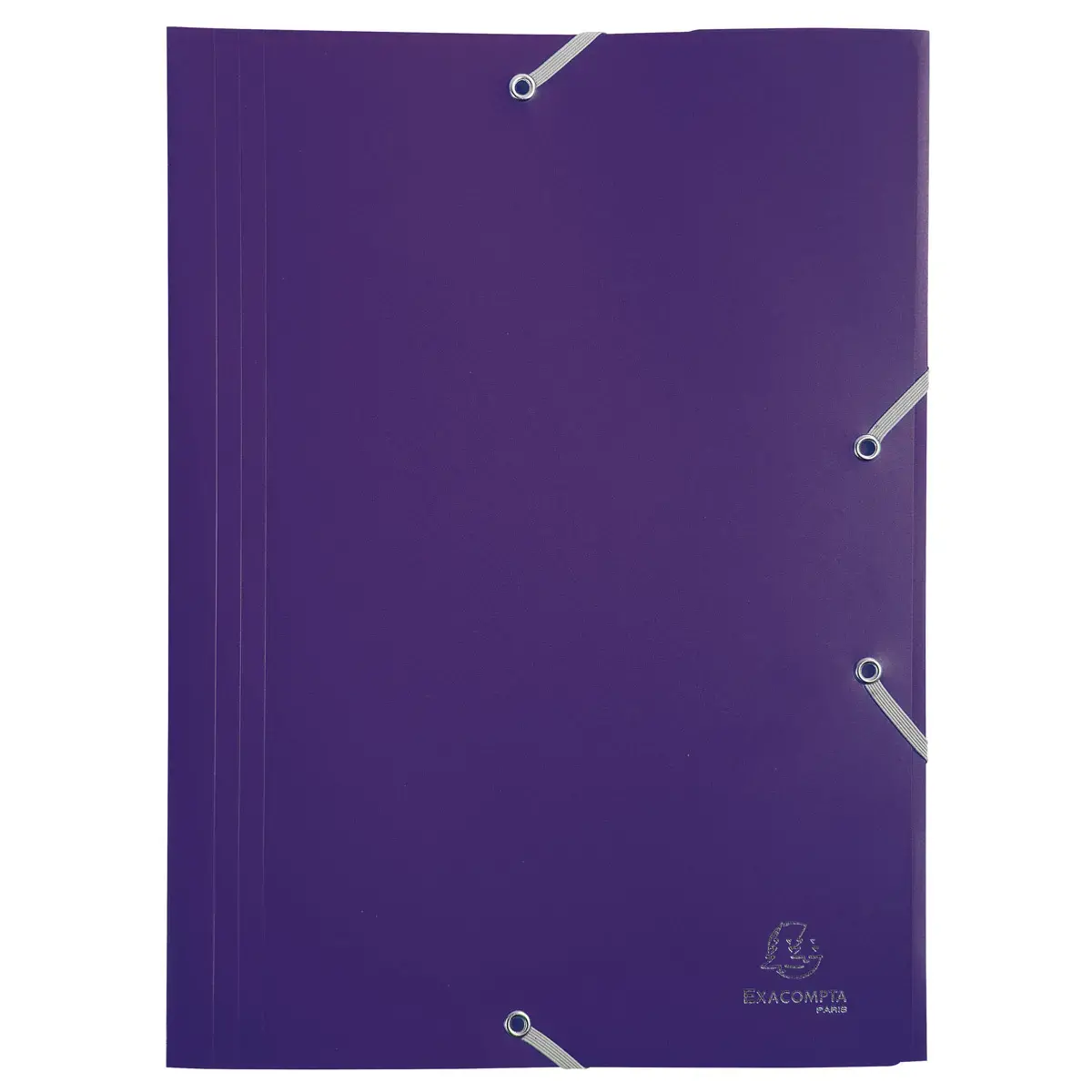 Chemise à élastique 3 rabats Polypropylène 4/10e Opaque Eco - A4 - Violet - EXACOMPTA