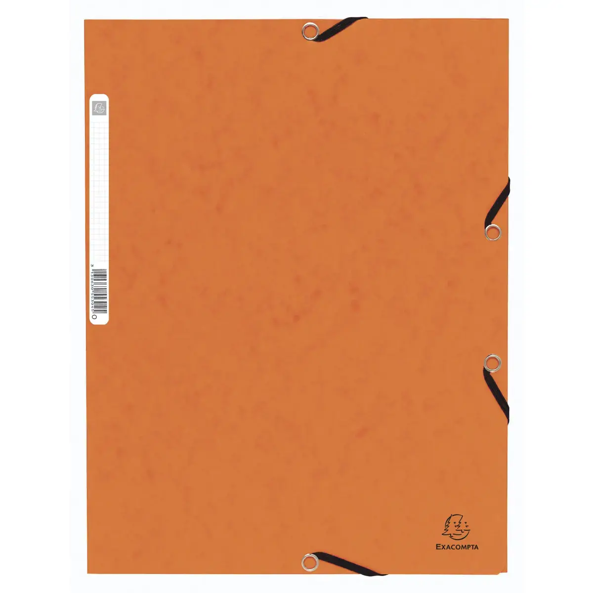 Chemise &agrave; &eacute;lastique 3 rabats carte lustr&eacute;e 355gm&sup2; - A4 - Orange - EXACOMPTA 