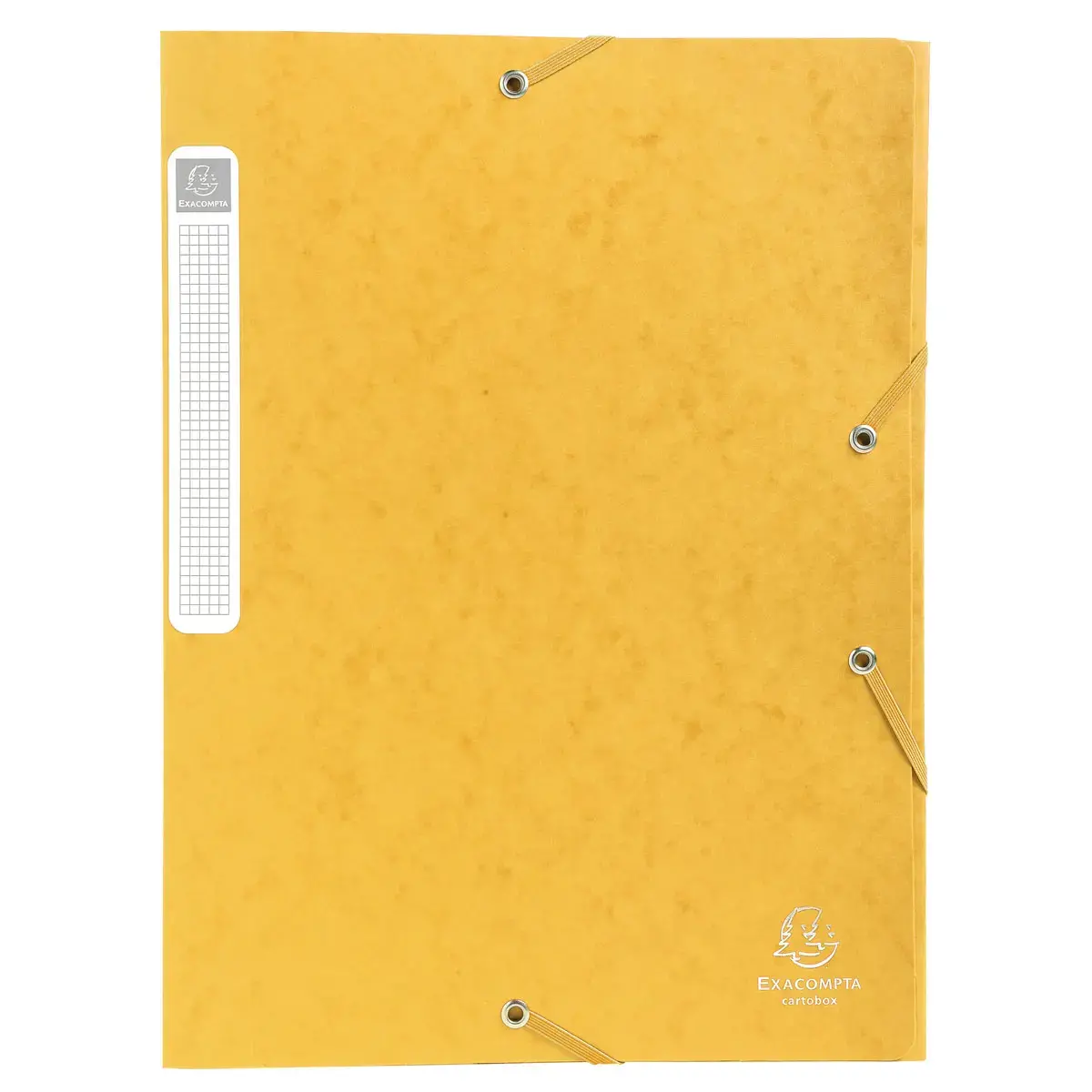 Boite de classement livrée à plat Cartobox Dos 40mm Carte lustrée - A4 - Jaune - EXACOMPTA