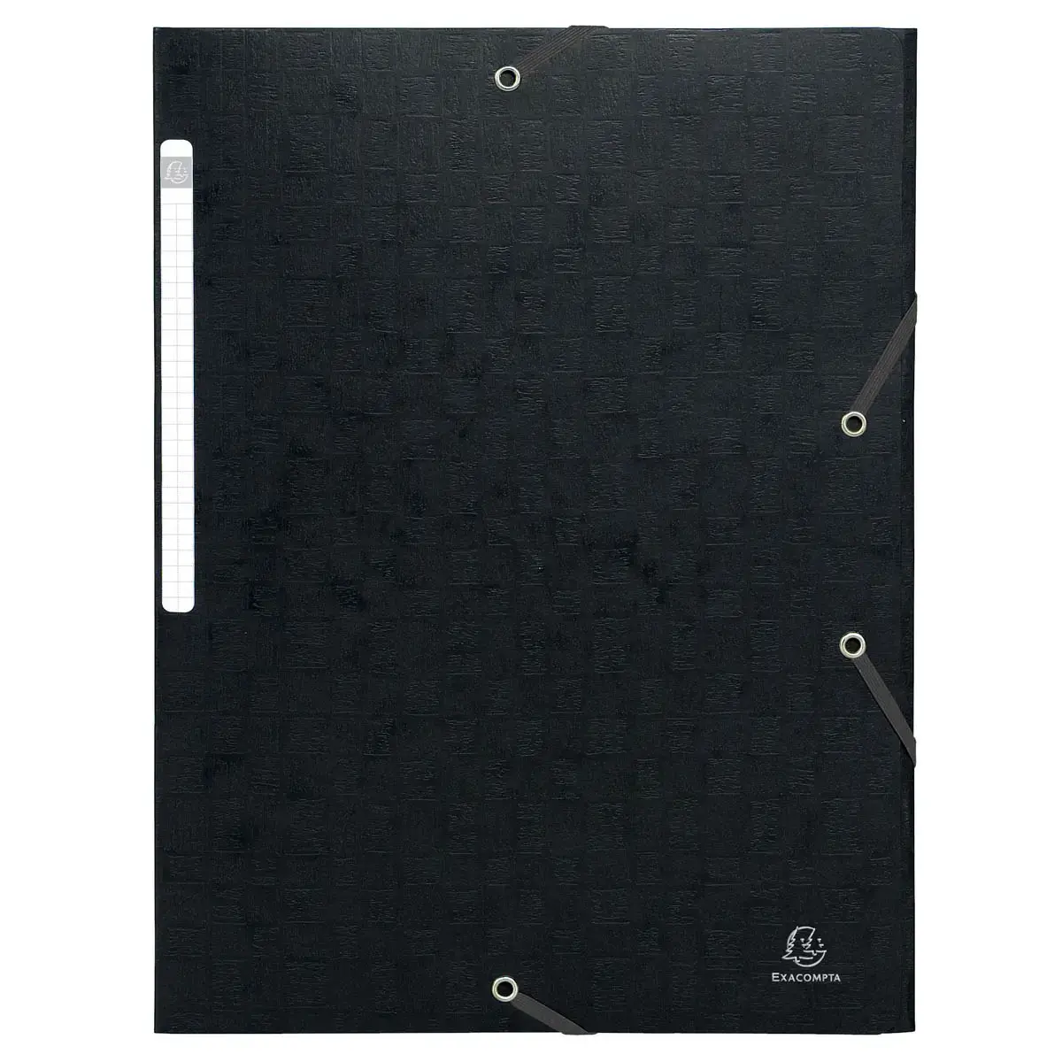 Chemise 3 rabats à élastiques Maxi Capacity carte lustrée 600g/m2 Scotten ®- A4 - Noir - EXACOMPTA