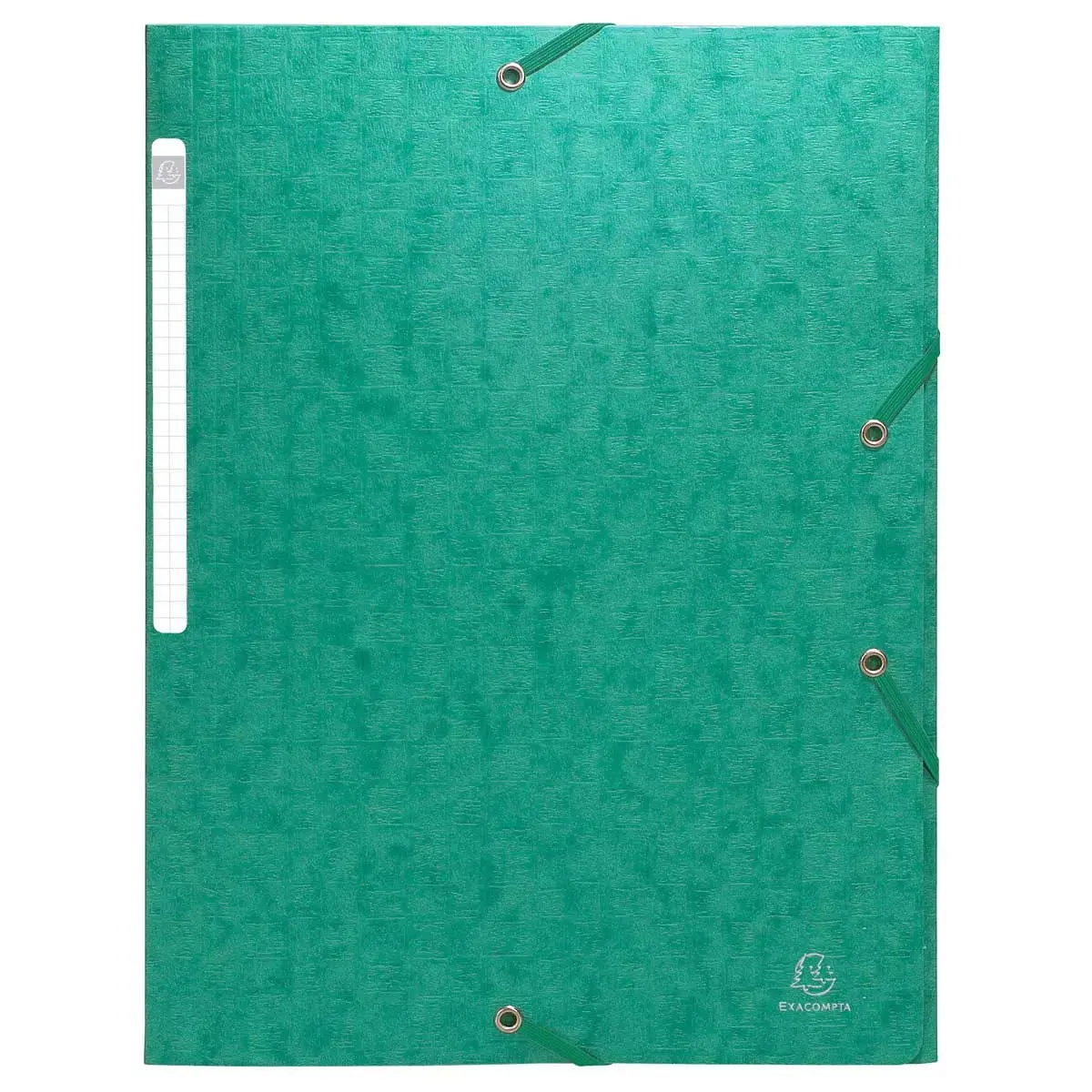 Chemise 3 rabats à élastiques Maxi Capacity carte lustrée 600g/m2 Scotten ®- A4 - Vert - EXACOMPTA