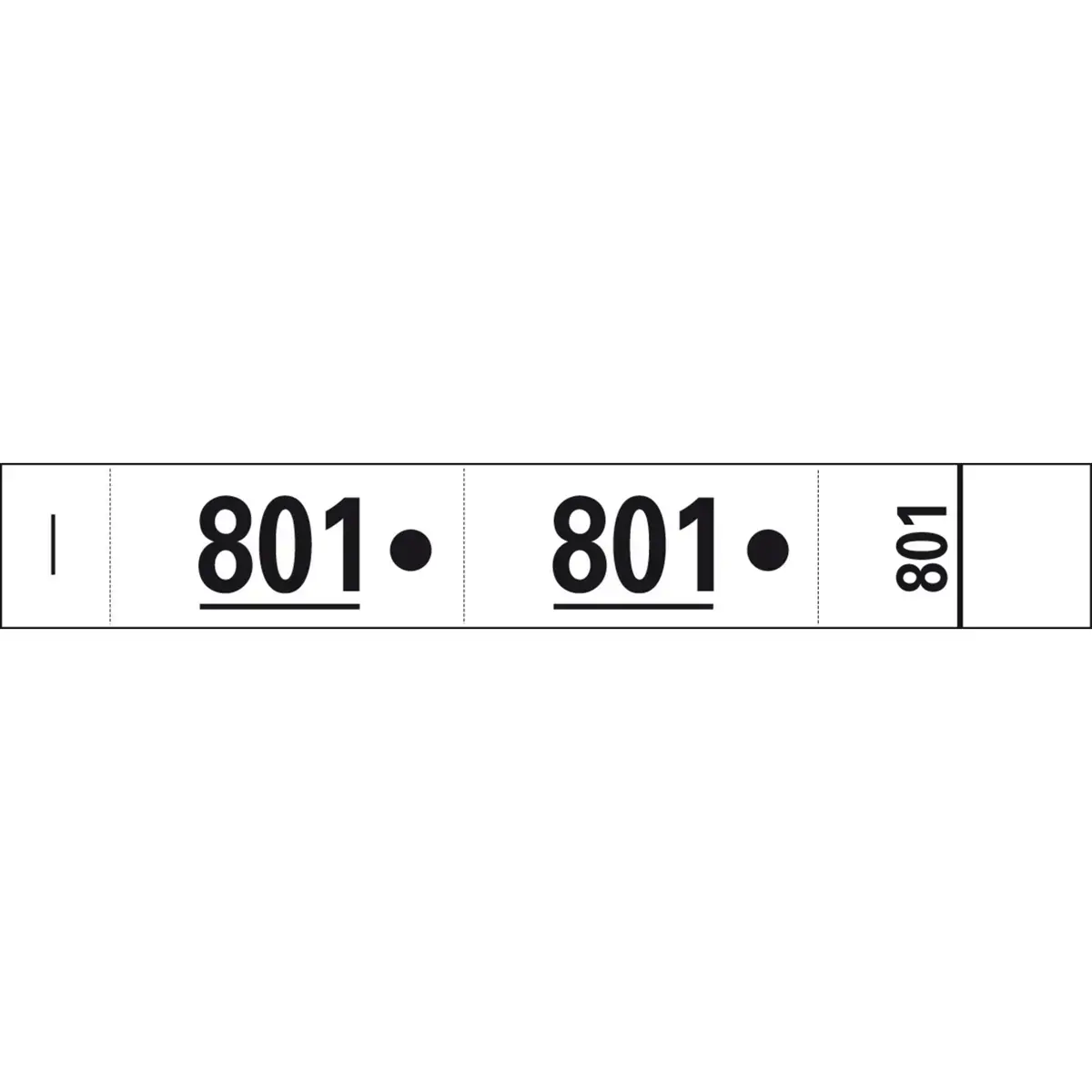 Carnet de 50 tickets vestiaires numérotés de 3 volets (dont 2 volets avec trous) - Format 20x3 cm - Blanc - EXACOMPTA