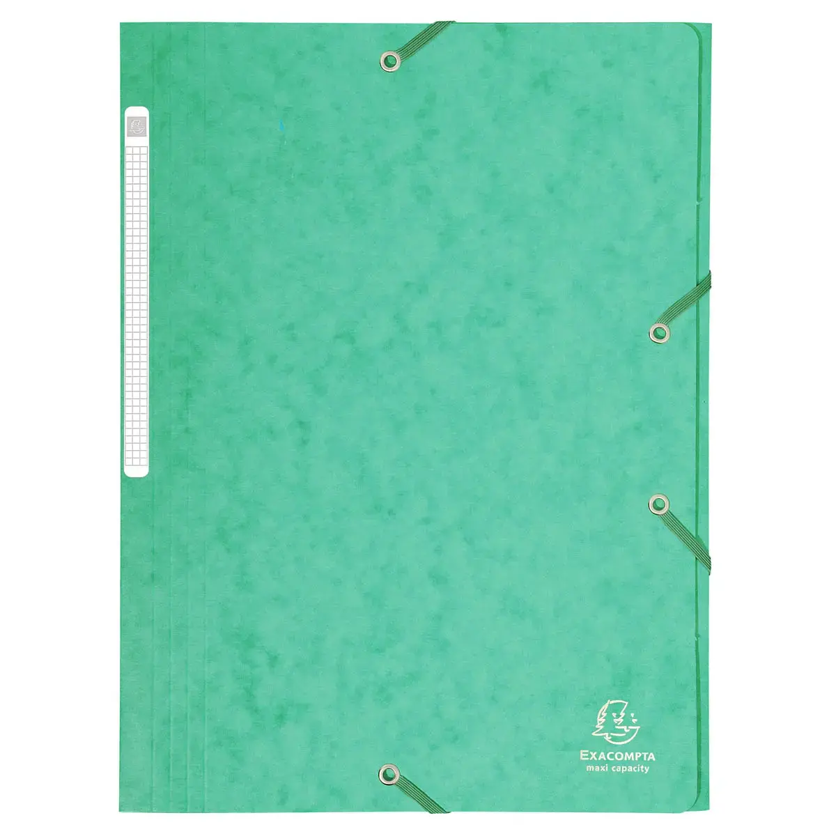 Chemise à élastiques Maxi capacity carte lustrée 425gm² - A4 - Vert - EXACOMPTA