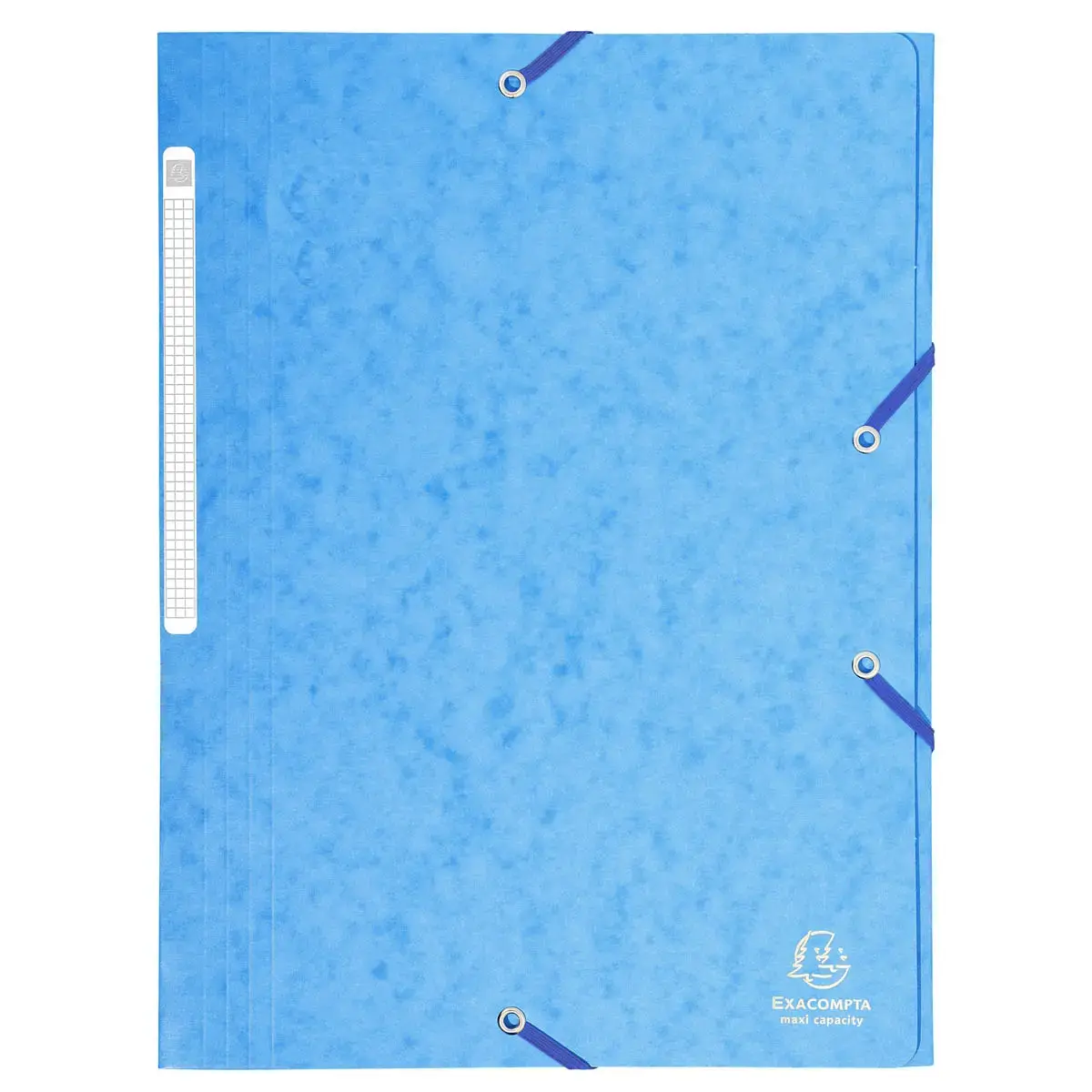 Chemise &agrave; &eacute;lastiques Maxi capacity carte lustr&eacute;e 425gm&sup2; - A4 - Turquoise - EXACOMPTA 