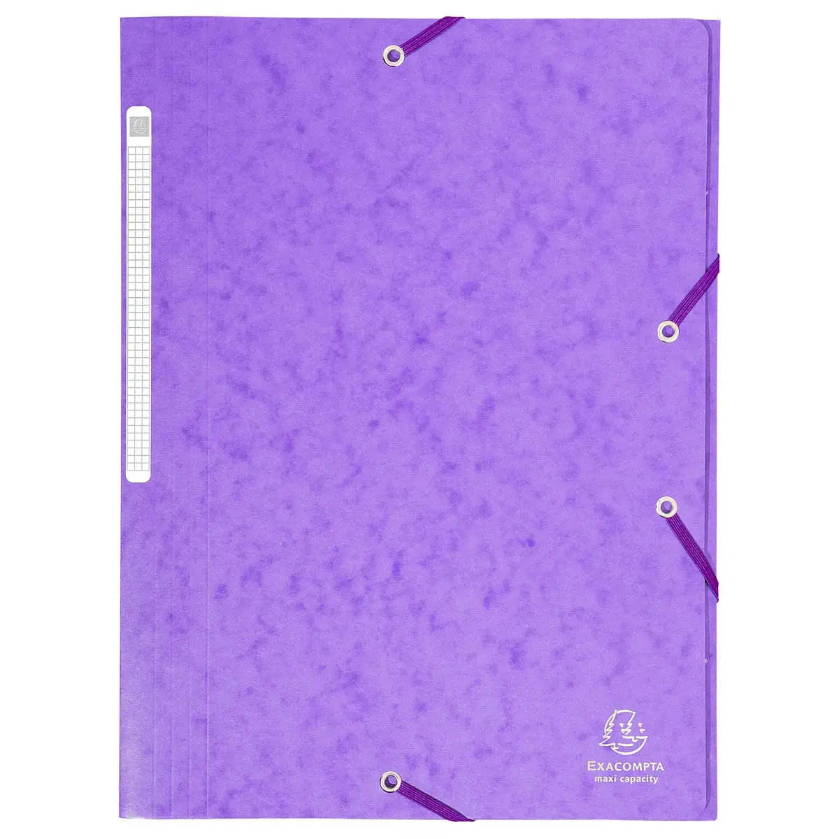 Chemise à élastiques Maxi capacity carte lustrée 425gm² - A4 - Violet - EXACOMPTA