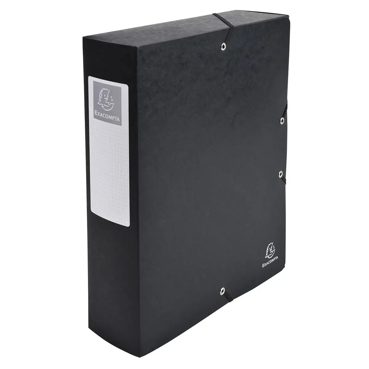 Boite de classement Exabox Dos 80mm Carte lustrée - A4 - Noir - EXACOMPTA