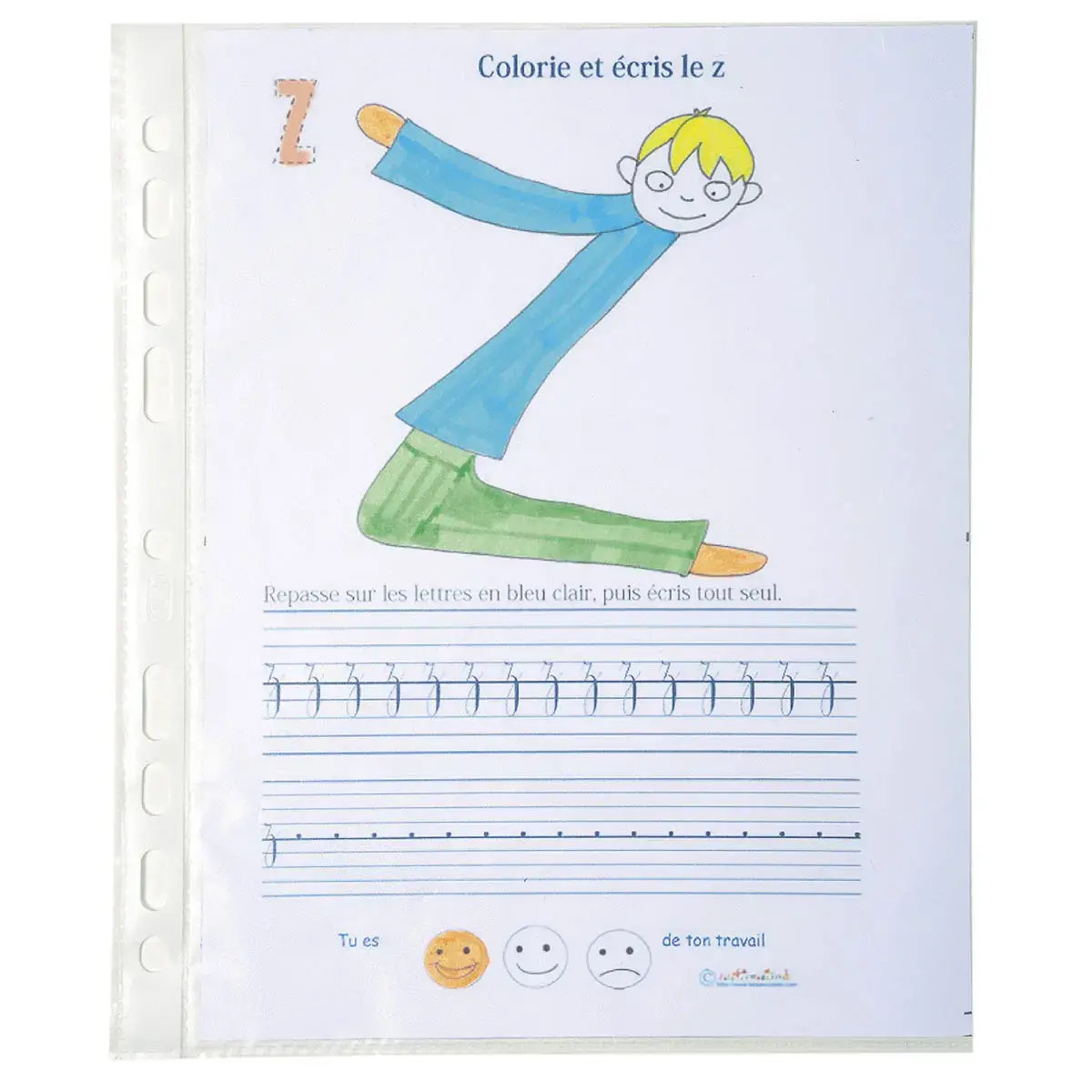 Sachet de 10 pochettes perforées polypropylène grainé format écolier - 17x22cm - Cristal - EXACOMPTA