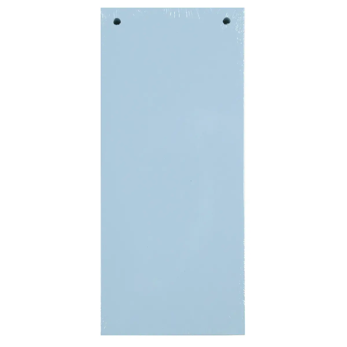 Paquet 100 fiches intercalaires horizontales unies perfor&eacute;es - 105x240mm - Bleu clair - EXACOMPTA 