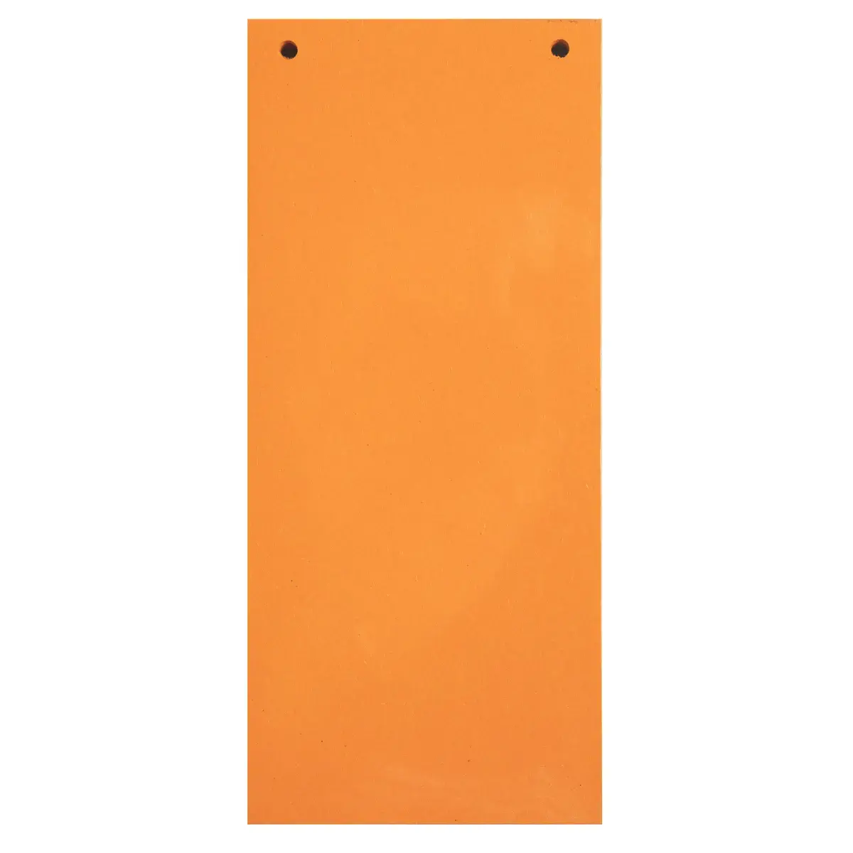 Paquet 100 fiches intercalaires horizontales unies perfor&eacute;es - 105 x 240 mm - Orange - Exacompta 