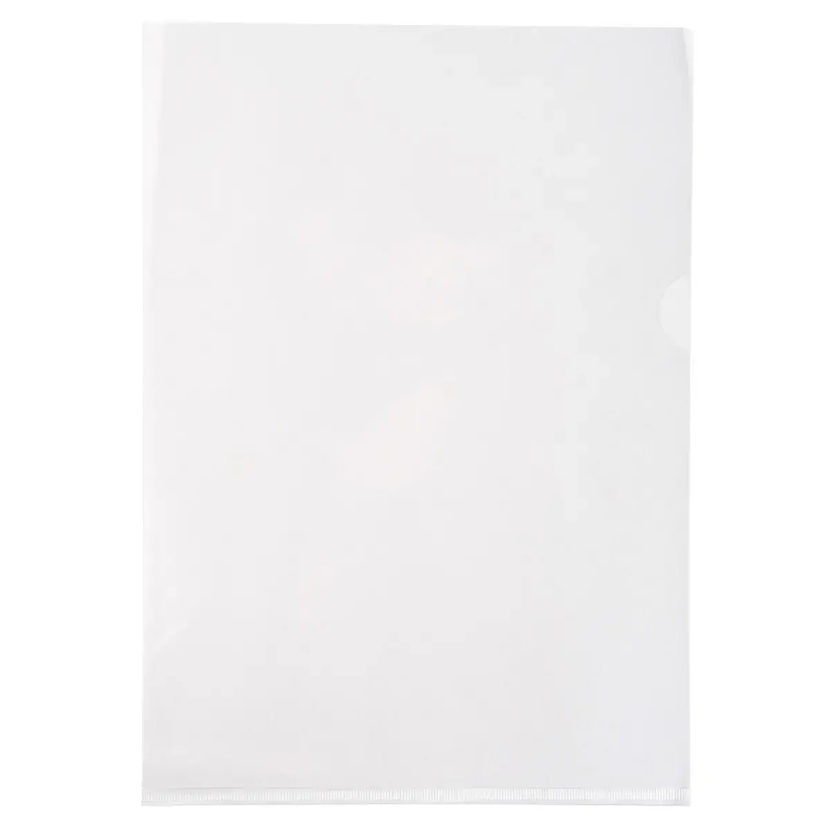Sachet de 10 pochettes coin PVC lisse haute r&eacute;sistance 13/100e - A4 - Cristal - Exacompta 