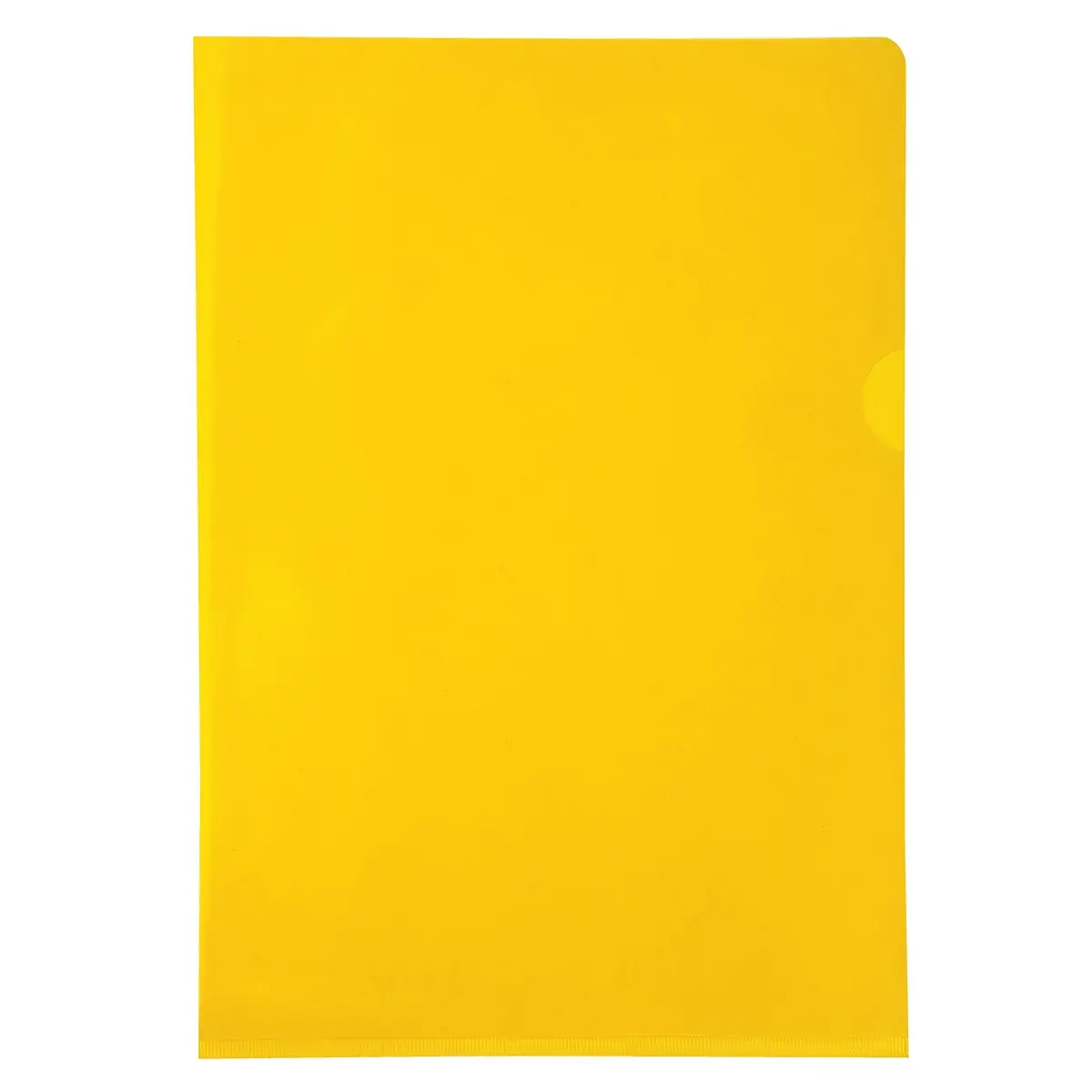 Etui carton de 100 pochettes coin PVC lisse haute résistance 13/100e - A4 - Jaune - EXACOMPTA
