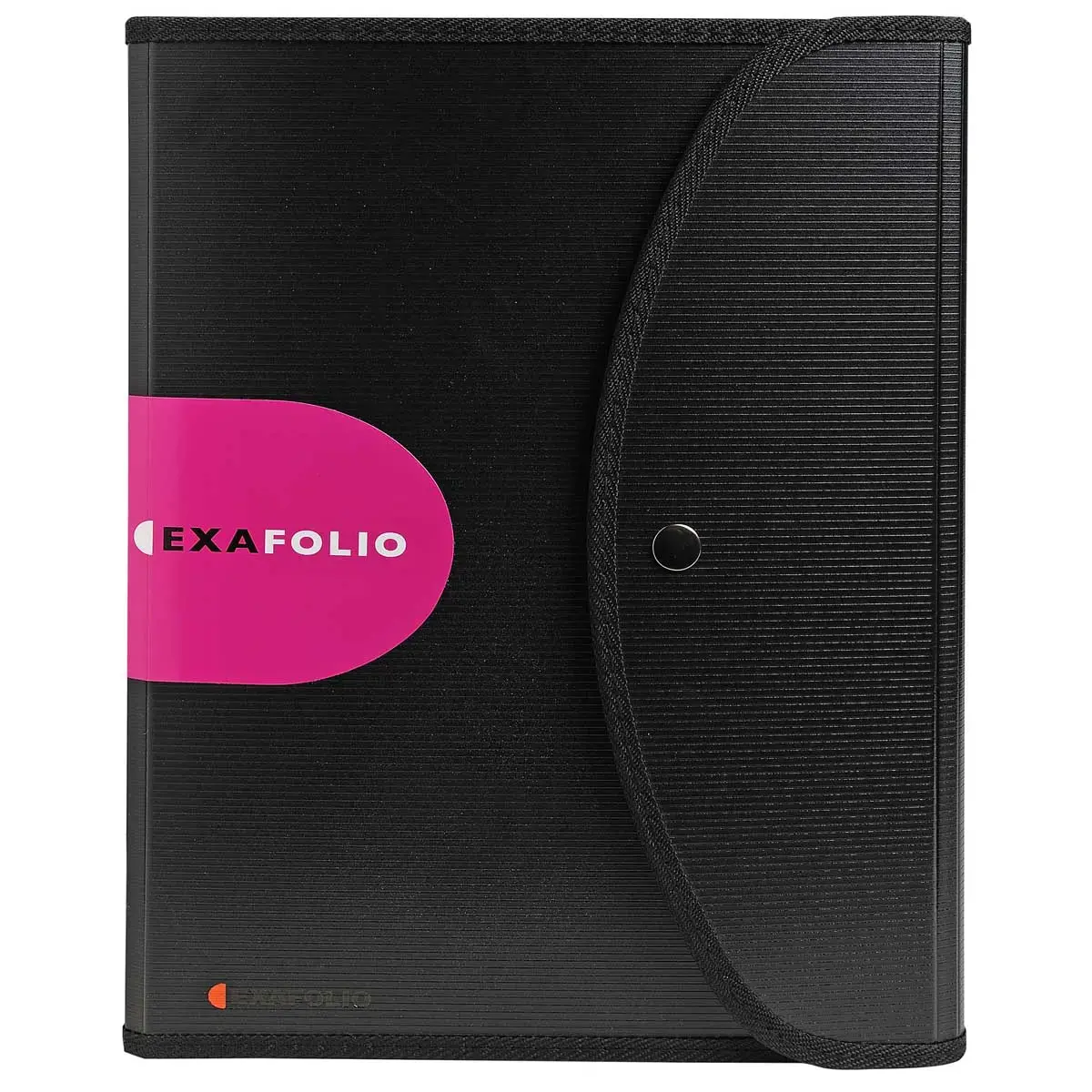 Trieur Exafolio avec porte-bloc et valisette Exactive - 6 compartiments - Noir - EXACOMPTA