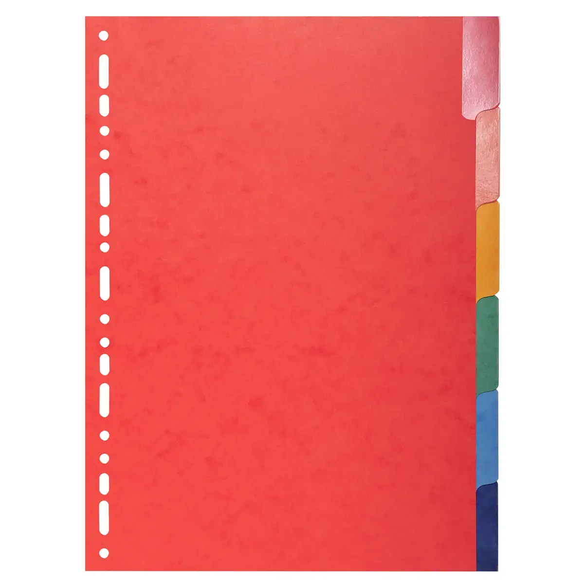Intercalaires Carte lustrée 225g avec onglets renforcés - 6 positions - A4 - EXACOMPTA
