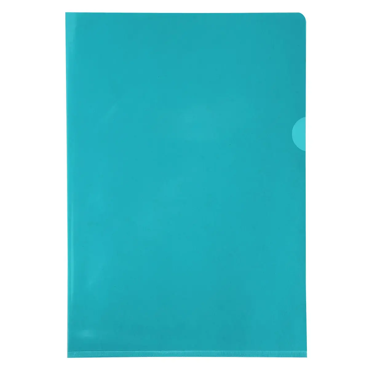 Etui carton de 100 pochettes coin PVC lisse haute r&eacute;sistance 13/100e - A4 - Vert - Exacompta 