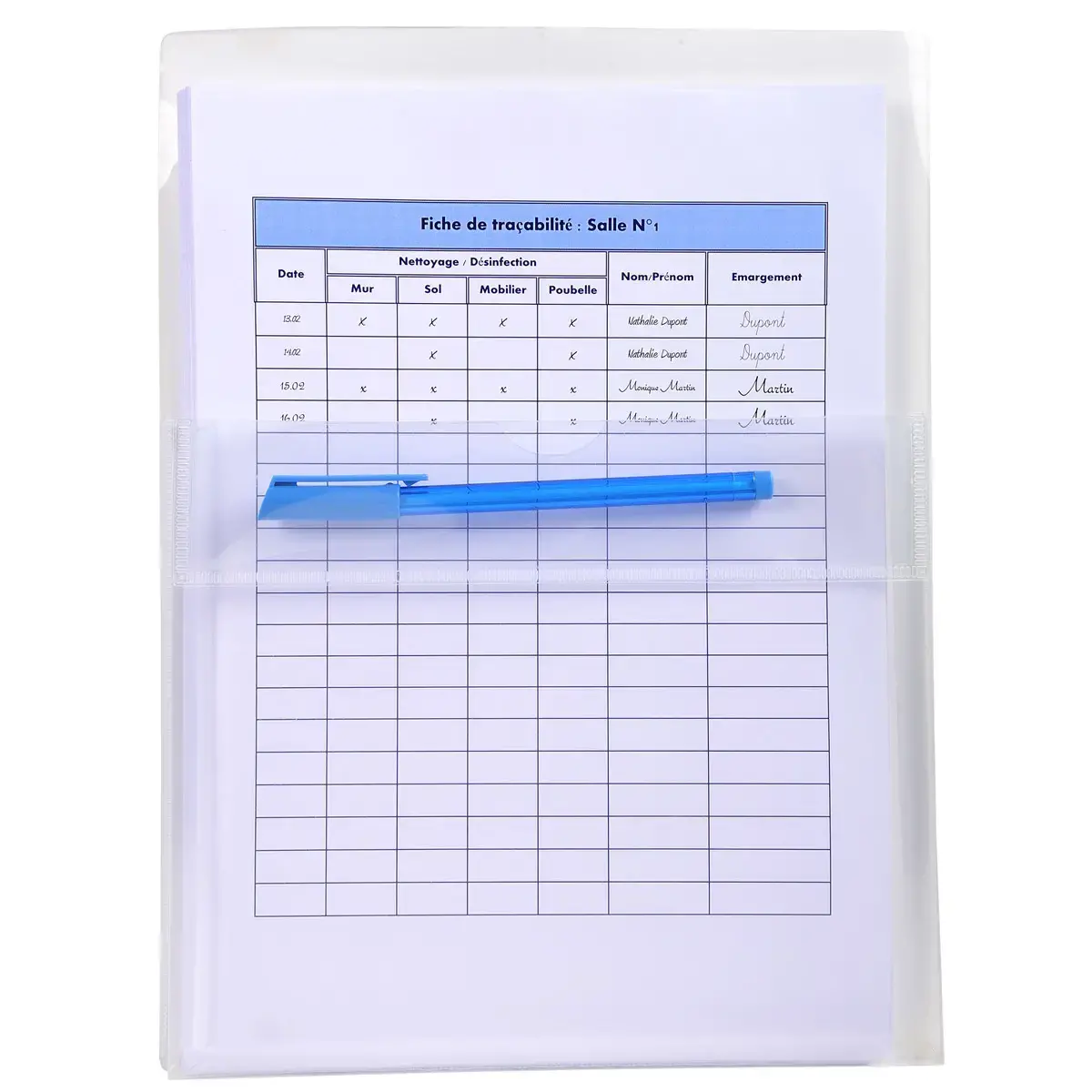 Sachet de 2 pochettes adhésives à soufflet - PP Haute Qualité 20/100e - A4 - Cristal - EXACOMPTA