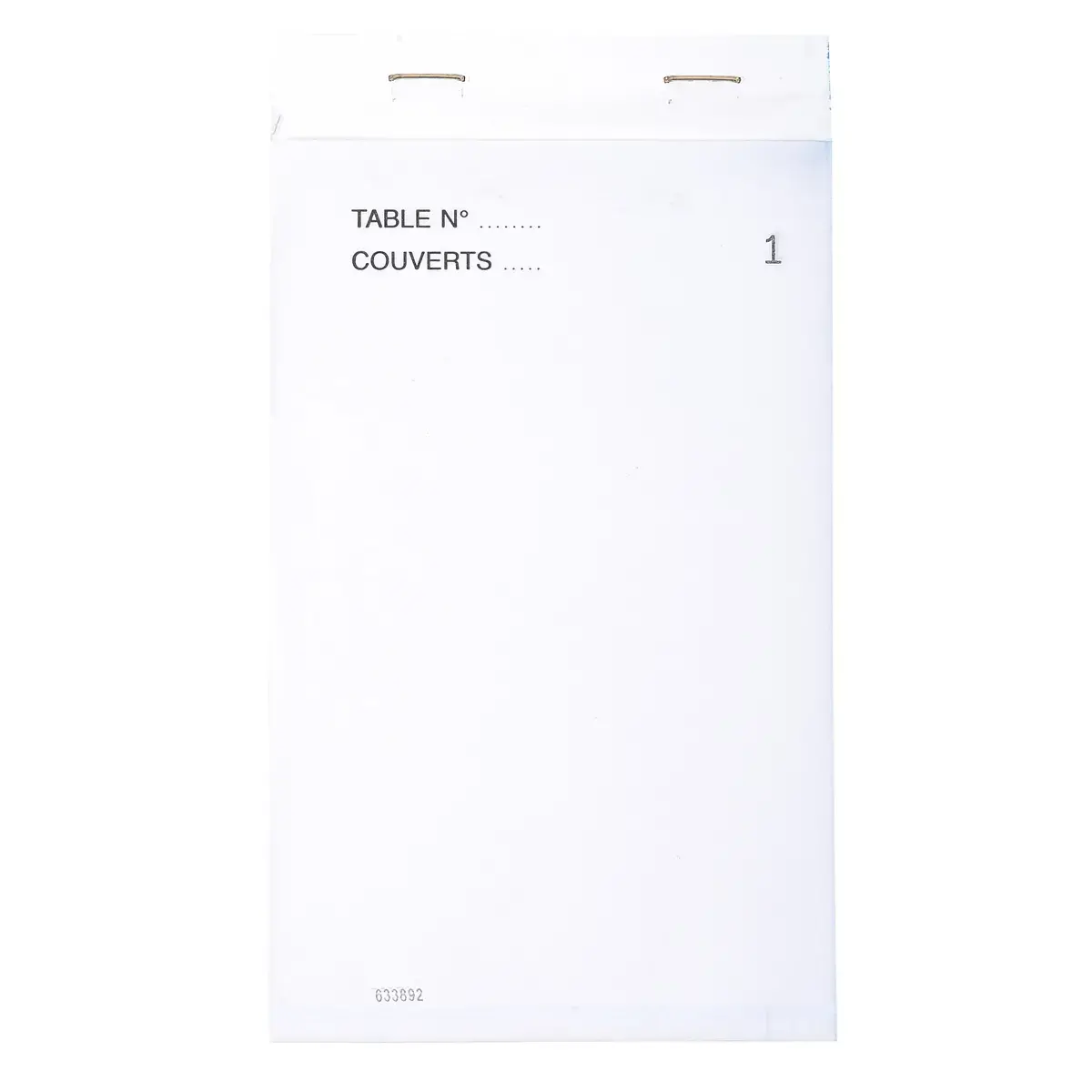 Bloc Ma&icirc;tre d'H&ocirc;tel 50 feuillets autocopiants num&eacute;rot&eacute;s en dupli - Format 9,6x17 cm - EXACOMPTA 