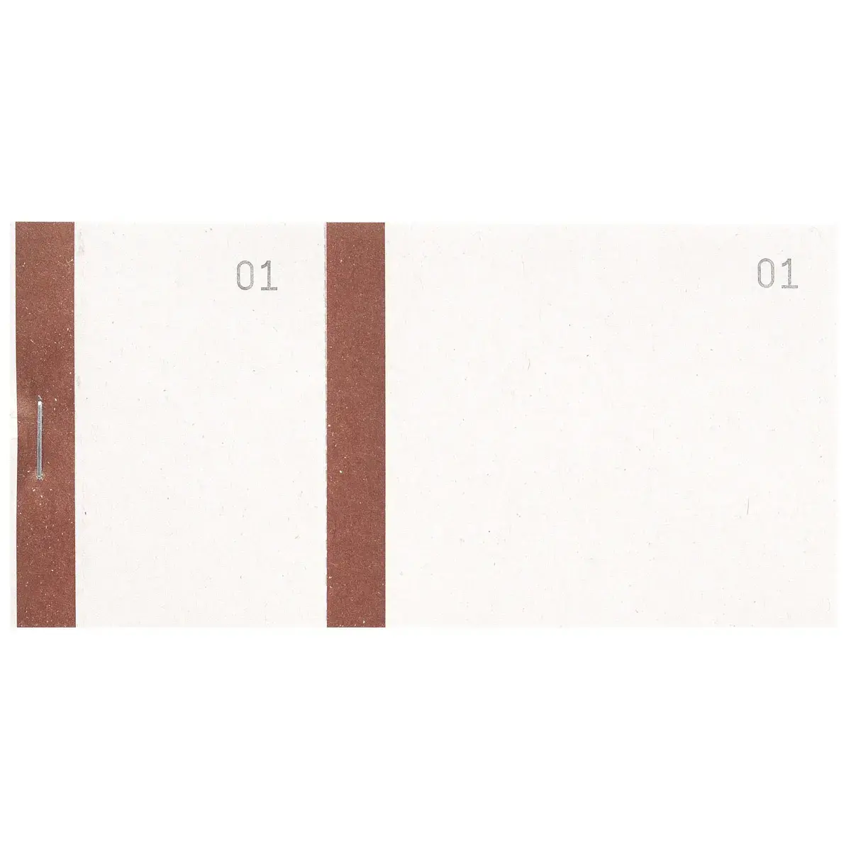 Bloc vendeur à bande couleur 100 feuillets double numérotage - Format 6 ,6x13,5 cm - Bistre - EXACOMPTA