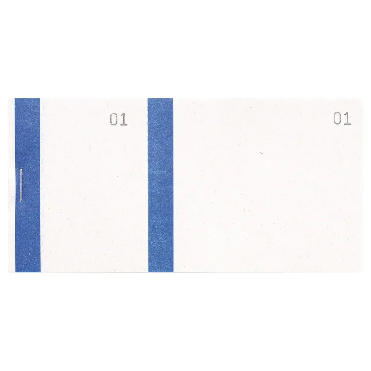 Bloc vendeur à bande couleur 100 feuillets double numérotage - Format 6 ,6x13,5 cm - Bleu - EXACOMPTA