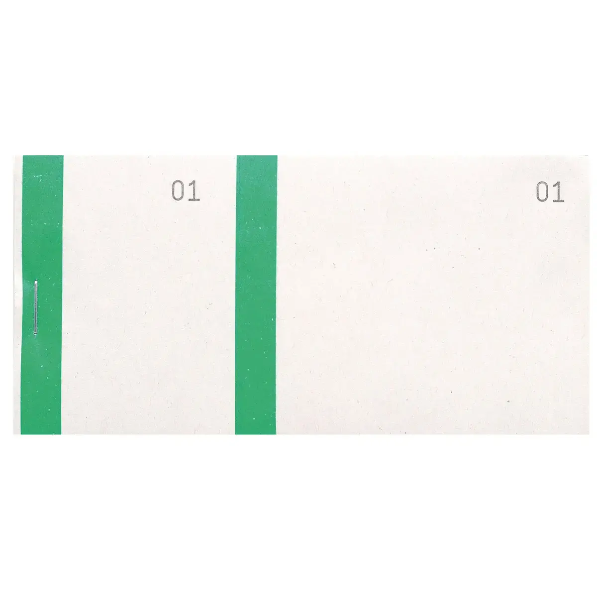 Bloc vendeur à bande couleur 100 feuillets double numérotage - Format 6 ,6x13,5 cm - Vert - EXACOMPTA