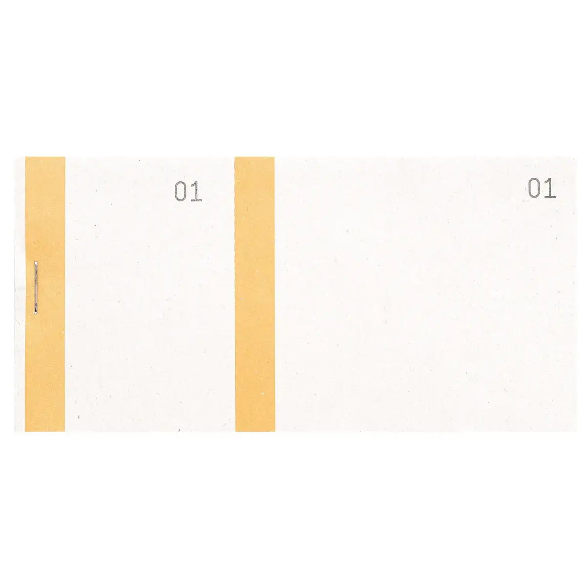 Bloc vendeur à bande couleur 100 feuillets double numérotage - Format 6 ,6x13,5 cm - Orange - EXACOMPTA