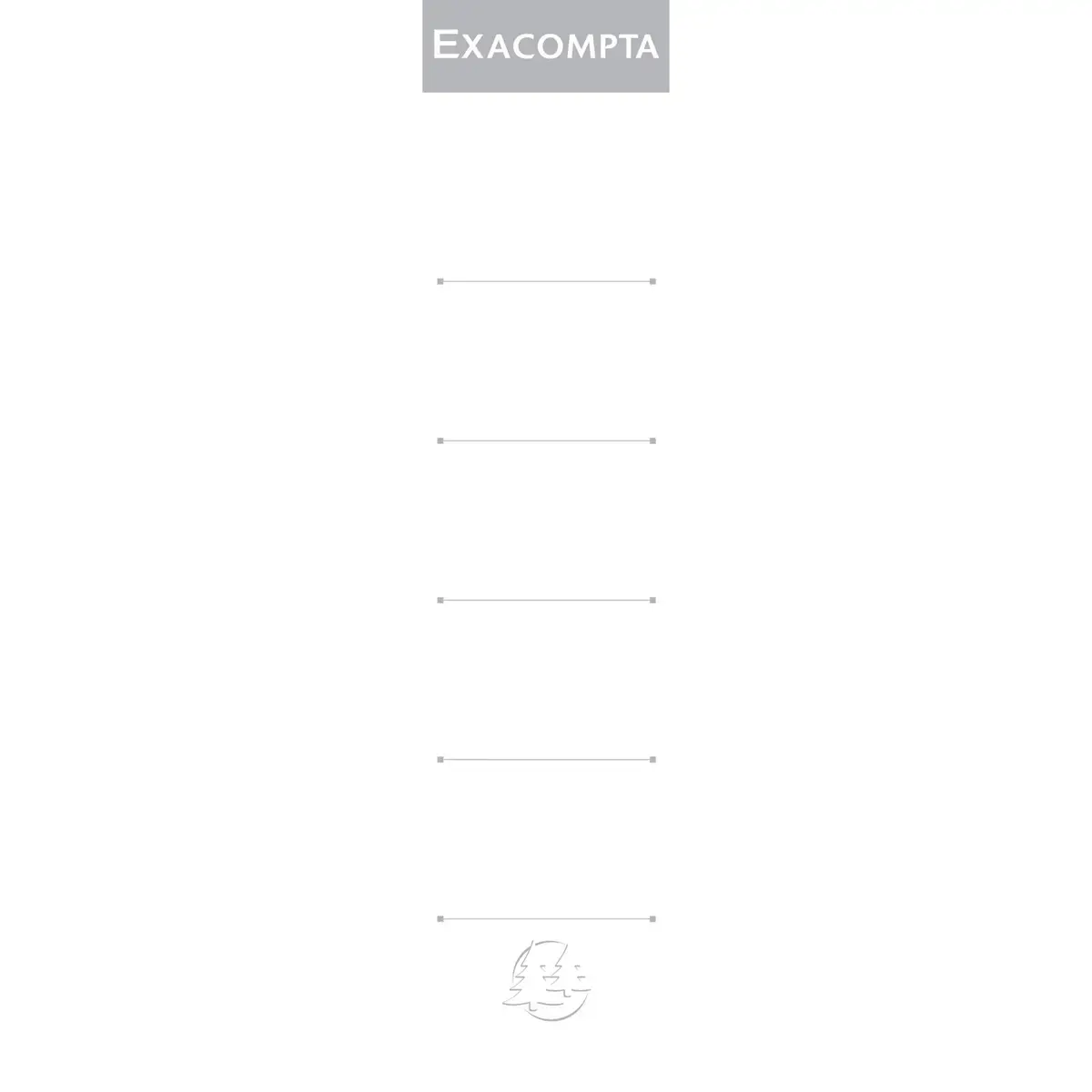 Paquet 10 &eacute;tiquettes classeur a levier dos de 50mm - Blanc - EXACOMPTA 