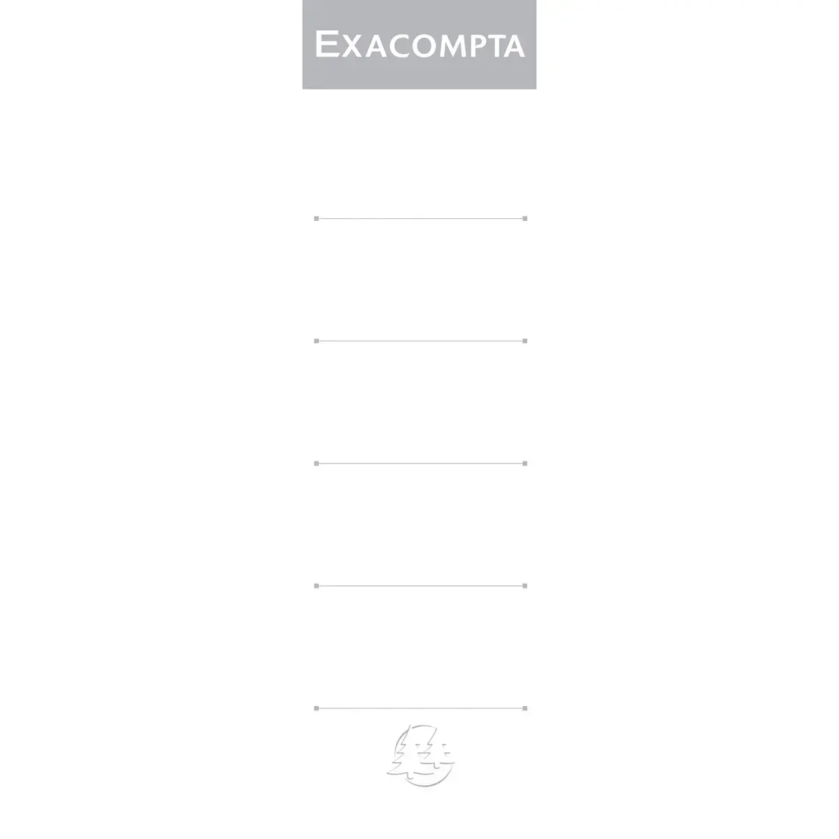 Paquet 10 &eacute;tiquettes classeur a levier dos de 70mm - Blanc - EXACOMPTA 