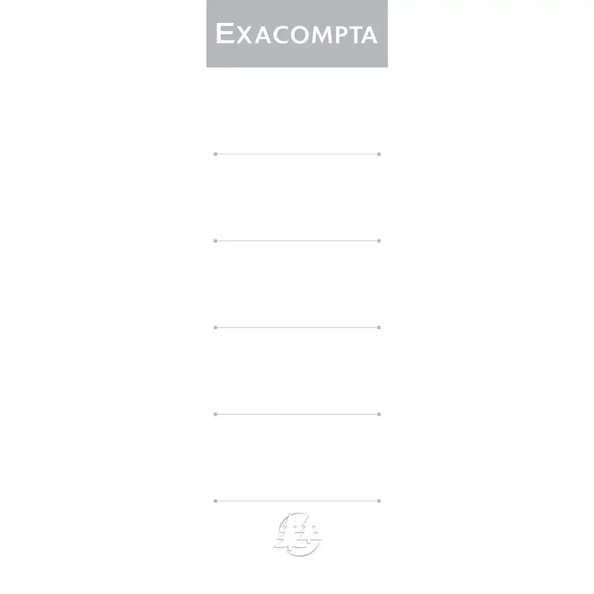 Paquet 10 &eacute;tiquettes classeur a levier dos de 80mm - Blanc - EXACOMPTA 