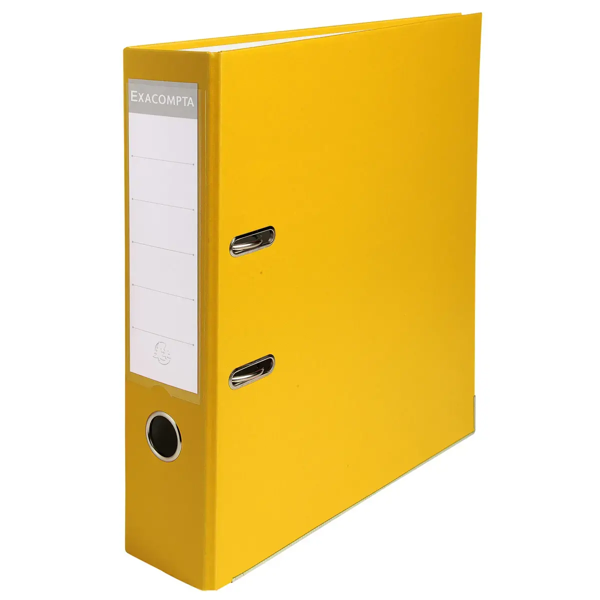 Classeur à levier polypropylène - Dos de 80 mm - Jaune - EXACOMPTA