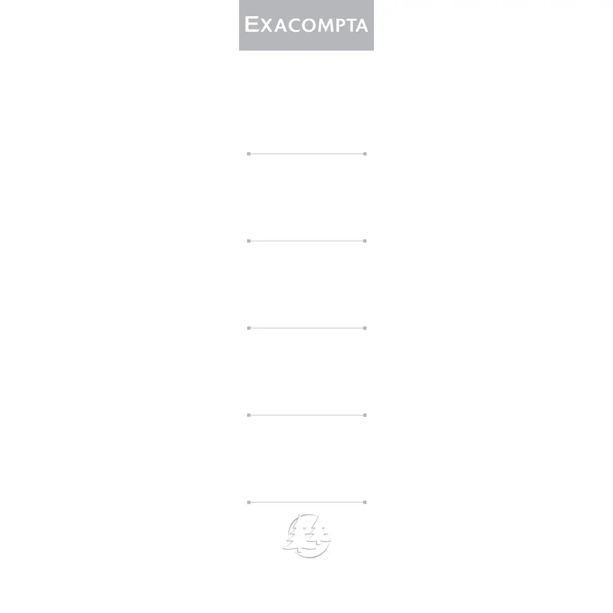 Paquet de 10 &eacute;tiquettes autocollantes pour classeur a levier dos de 50mm - Blanc - EXACOMPTA 