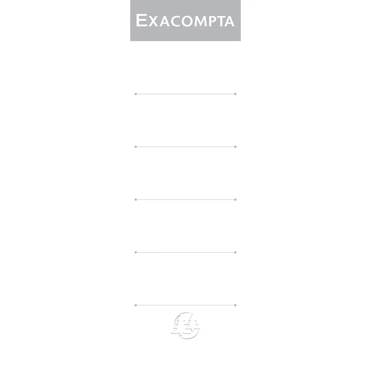 Paquet de 10 &eacute;tiquettes autocollantes pour classeur a levier dos de 80mm - Blanc - EXACOMPTA 