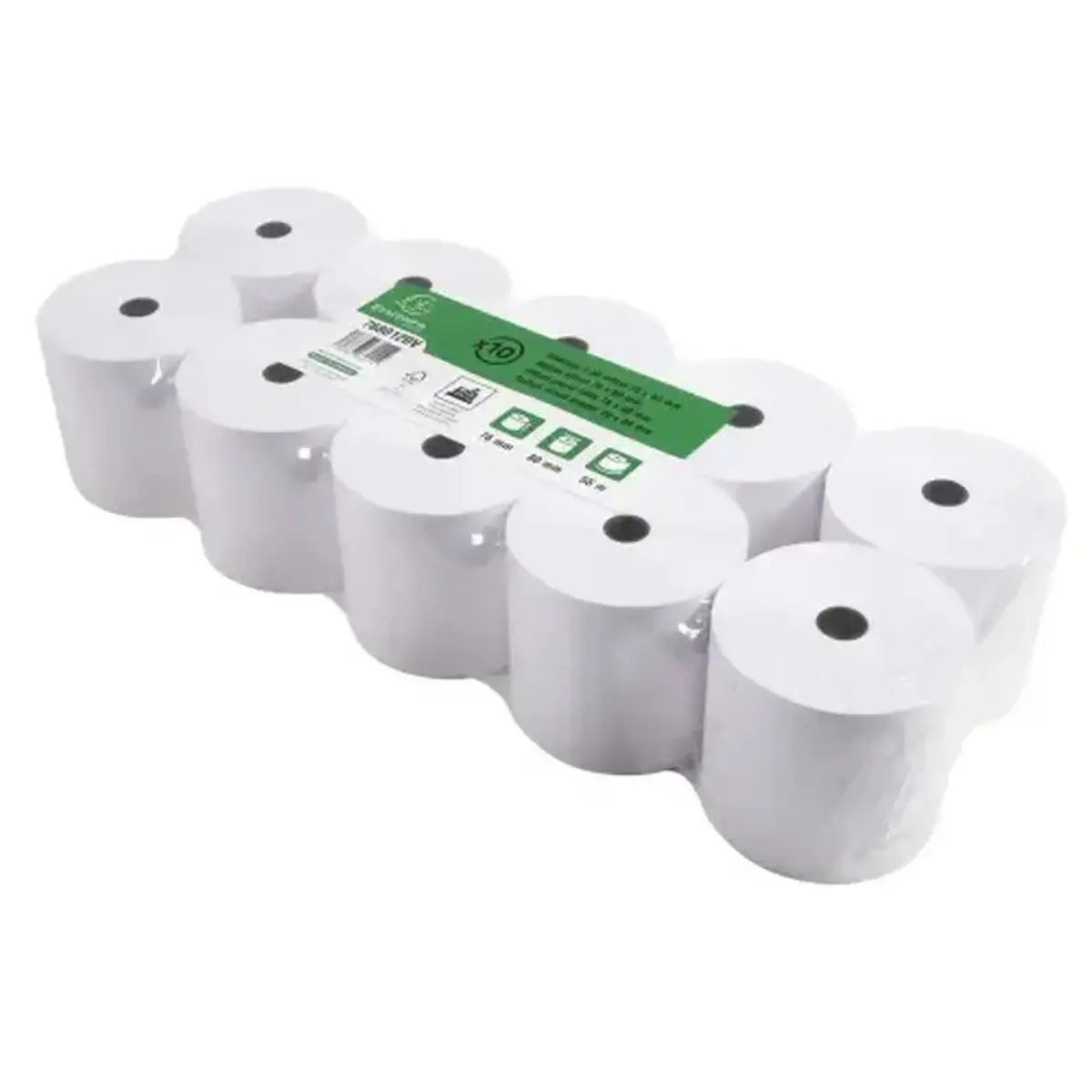 Bobine pour tickets de caisse 76x80 mm - 1 pli offset extra-blanc 60g/m2. - EXACOMPTA 