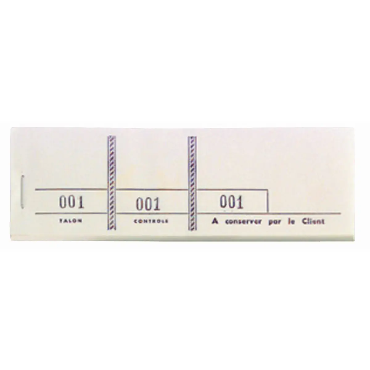 Bloc passe-partout 100 feuillets numérotés de 3 volets - Format 4,8x15 cm - Blanc - EXACOMPTA