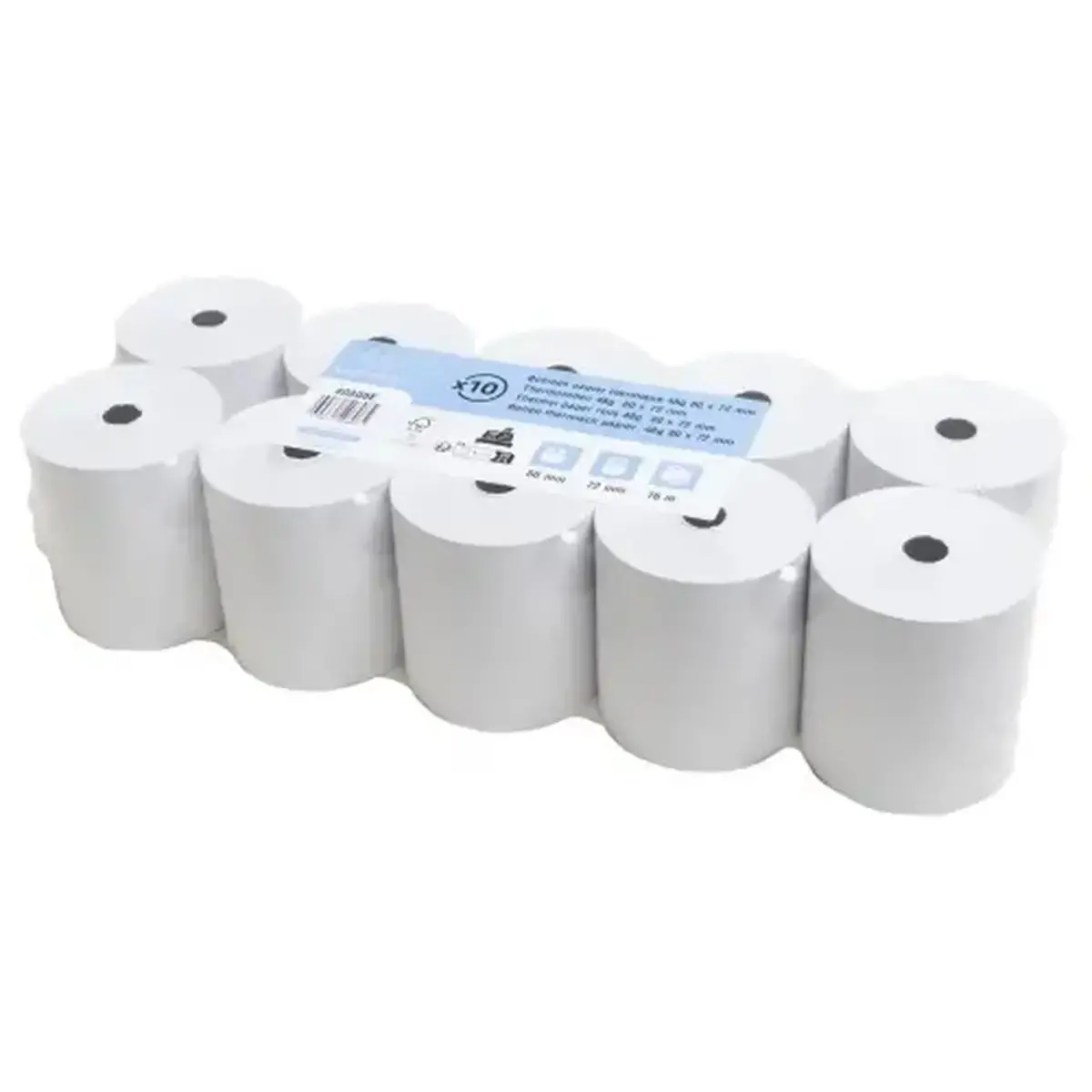 Bobine pour tickets de caisse 80x80 mm - 1 pli thermique 55g/m2 sans BPA. - EXACOMPTA 