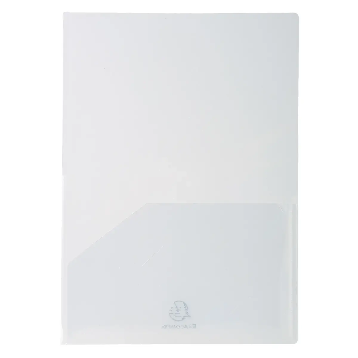 Sachet de 10 chemises double poche polypropyl&egrave;ne souple 20x100e - A4xA3 - Cristal - EXACOMPTA 