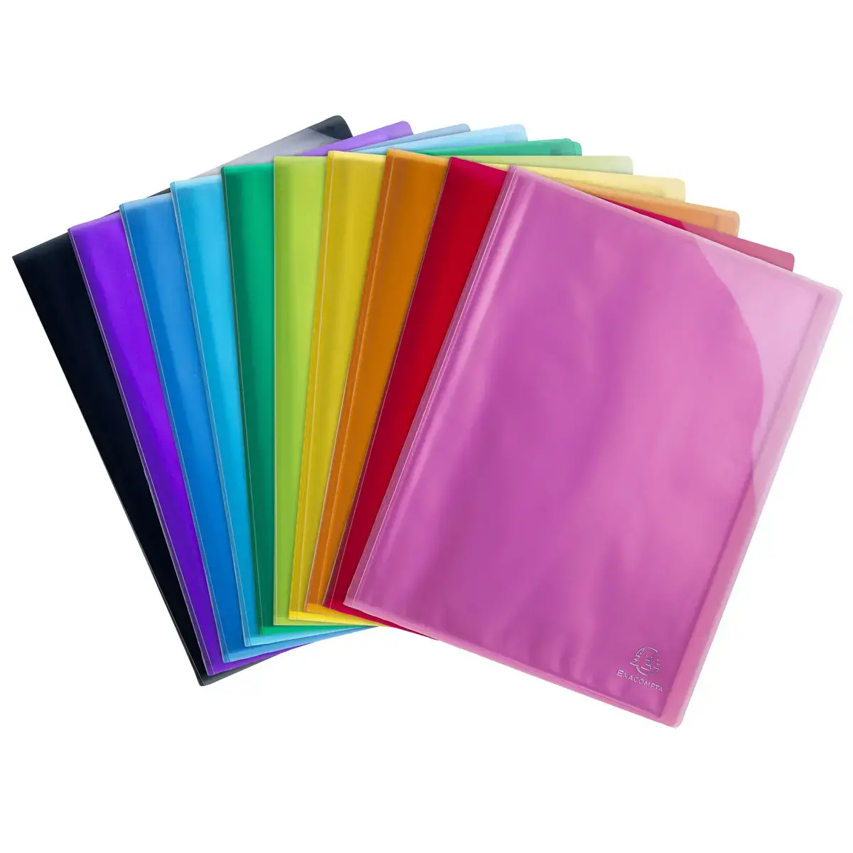 Protège-documents en polypropylène semi rigide IDERAMA PP 40 vues - A4 - Couleurs assorties - EXACOMPTA