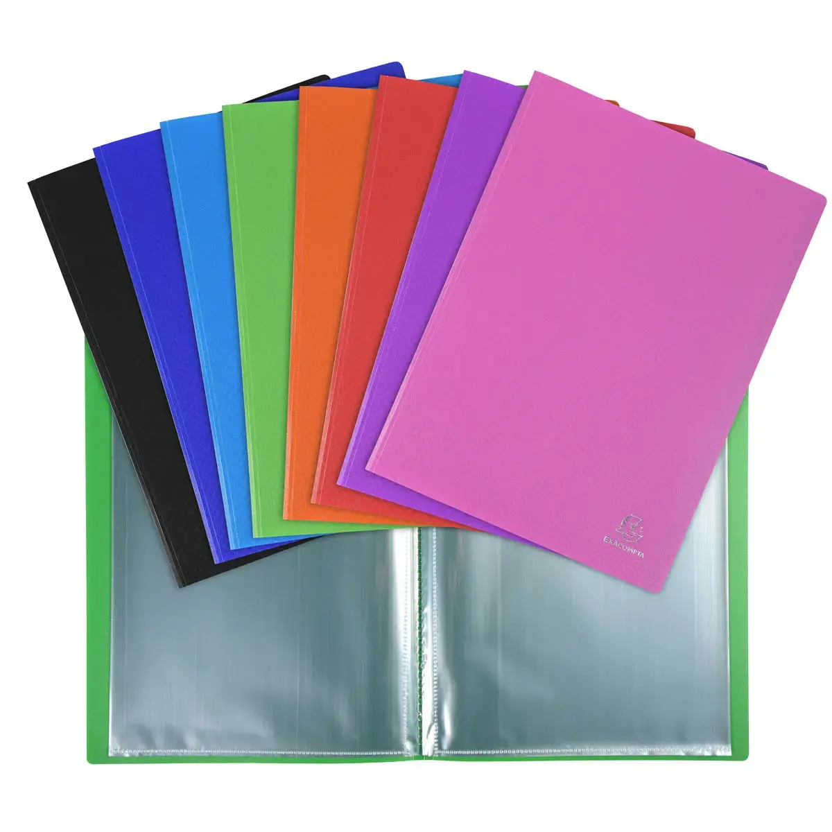 Protège-documents en polypropylène 5/10e OPAK pochettes Cristal 160 vues - A4 - Couleurs assorties - EXACOMPTA
