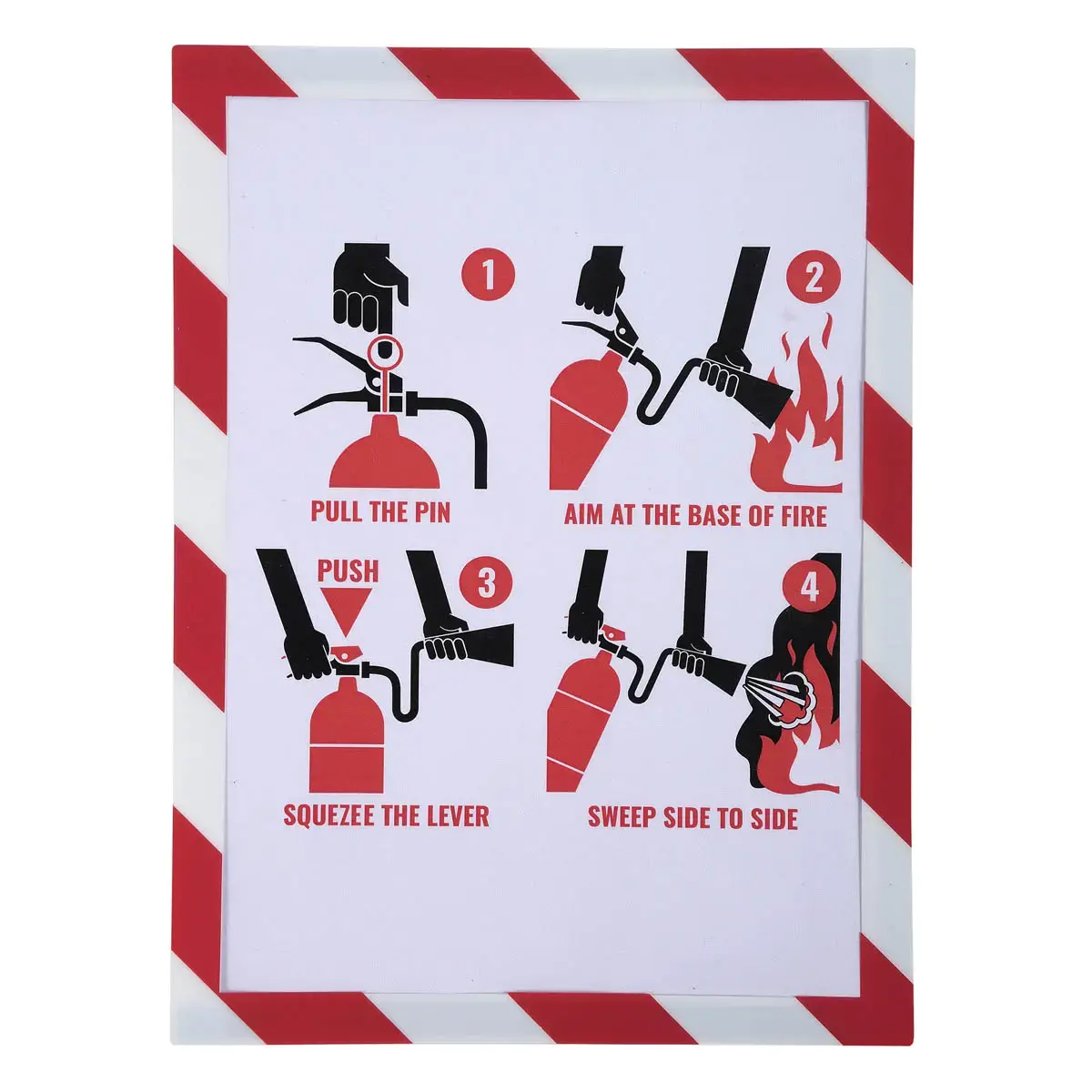 Pochette d'affichage magn&eacute;tique de s&eacute;curit&eacute; A4 - Blanc/rouge - Exacompta 