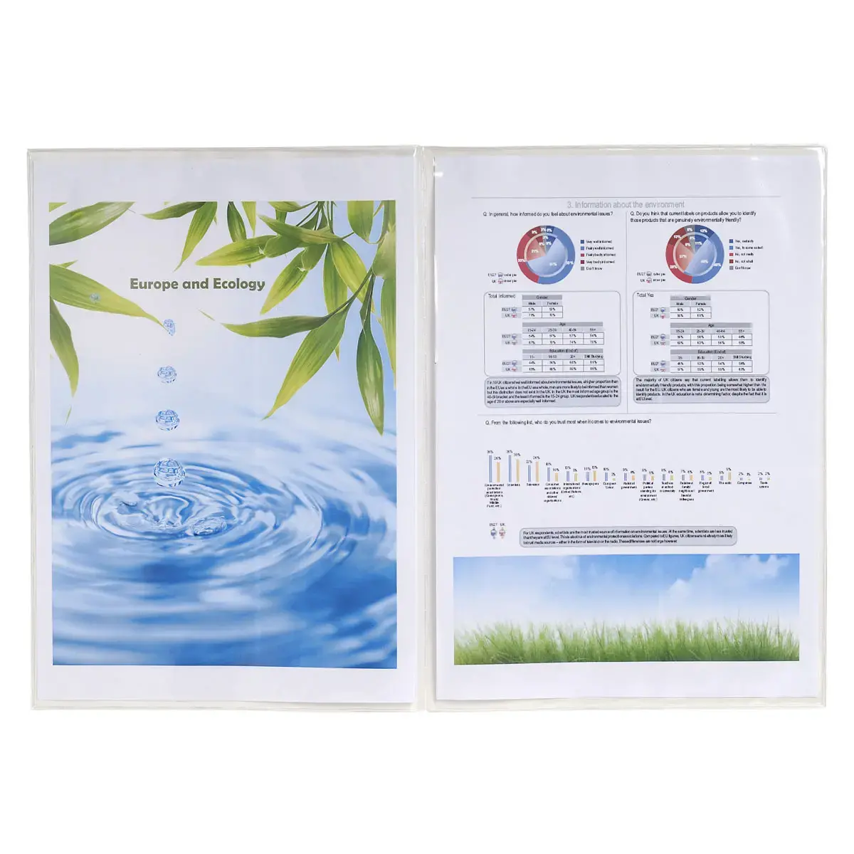 Sachet de 10 &eacute;tuis de protection doubles polypropyl&egrave;ne 12/100e - A4 - Cristal - EXACOMPTA 