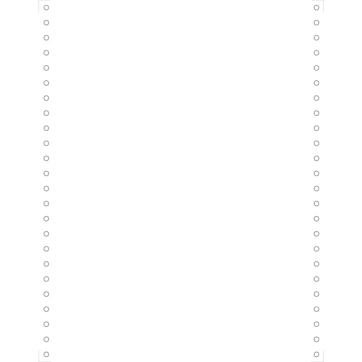 2000 feuilles de listing blanc 240x12'' 1pli microperforations 4 côtés Bandes Caroll Détachables Papier Clairalfa 80g - Blanc - EXACOMPTA