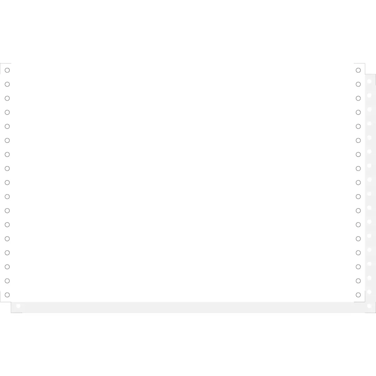 1000 feuillesles de listing autocopiantes blanc 330 x 8 1/2" 2plis Bandes Caroll D&eacute;tachables - Blanc - Exacompta 