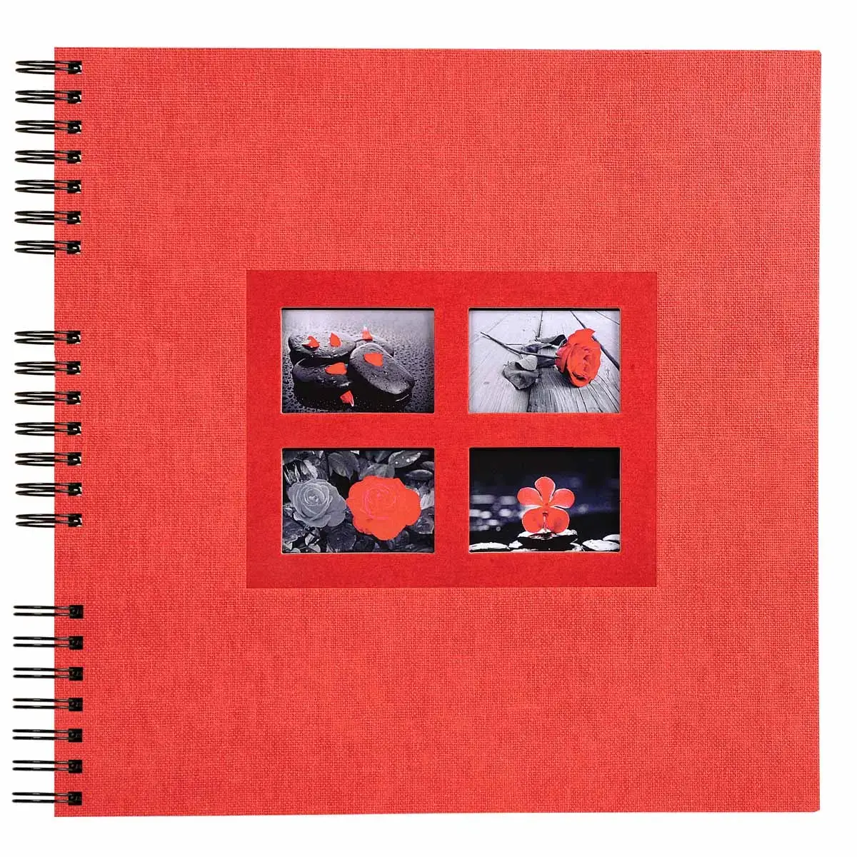 Album photos à spirales 60 pages noires Passion - 32x32 cm - Rouge - EXACOMPTA