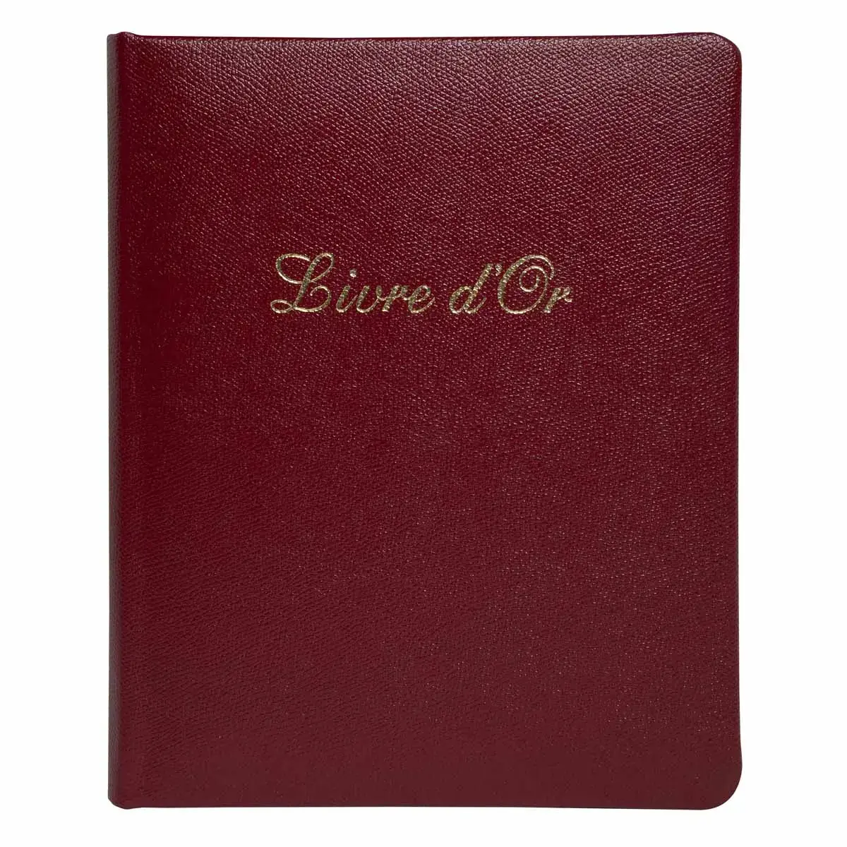 Livre d'or Cuir Alpille 140 pages ivoire - 26x22cm vertical - Rouge - EXACOMPTA 
