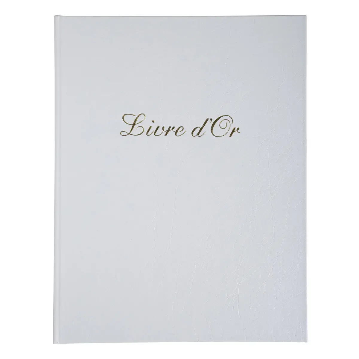 Livre d'or Balacron avec titre 100 pages blanches - 27x22 cm vertical - Blanc - EXACOMPTA