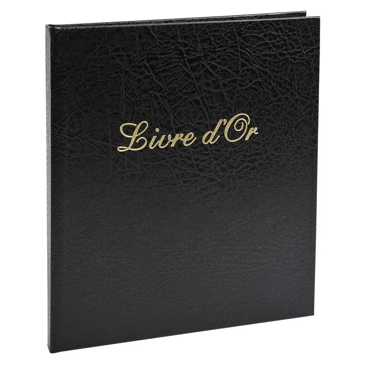 Livre d'or Balacron avec titre 140 pages blanches - 21x19 cm vertical - Noir - EXACOMPTA 