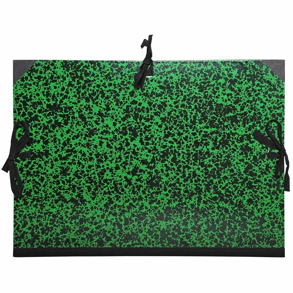 Carton &agrave; dessin Annonay avec rubans 26x33 cm - Pour formats A4 et 24x32 cm - Vert - EXACOMPTA 