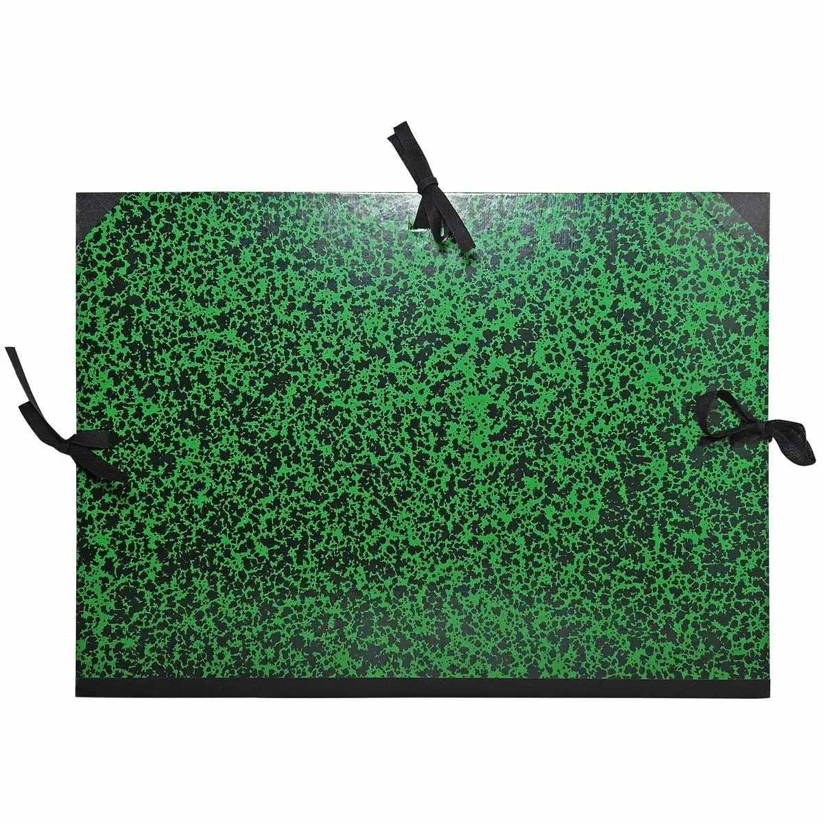 Carton à dessin Annonay avec rubans 37x52 cm - Pour formats B3 et 1/2 raisin - Vert - EXACOMPTA
