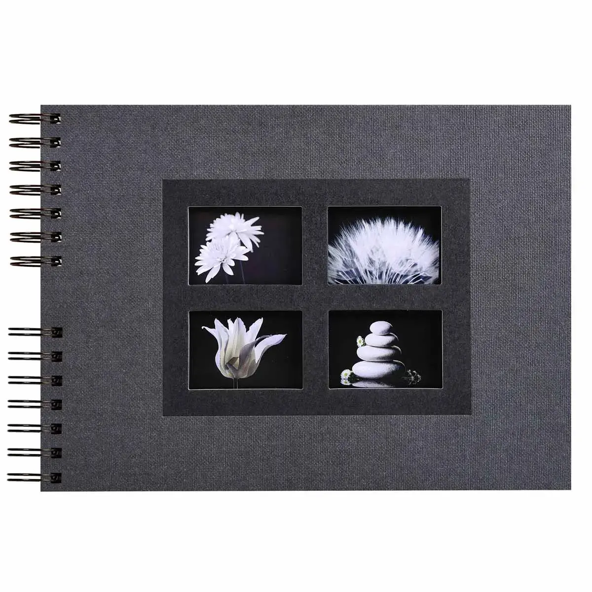 Album photos à spirales 50 pages noires Passion - 32x22 cm - Noir - EXACOMPTA