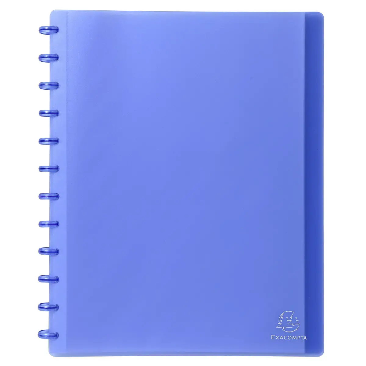 Protège-documents à anneaux et pochettes détachables 60 vues - A4 - Bleu - Exacompta