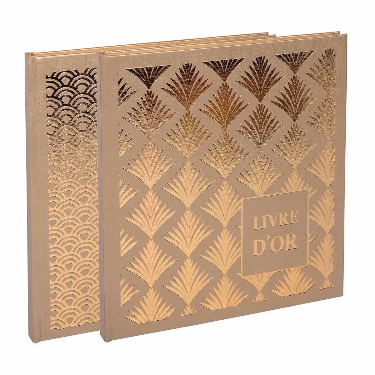 Livre d'or 140 pages tranche or - Format 21x19cm - PALMYRE - Visuels assortis - EXACOMPTA 